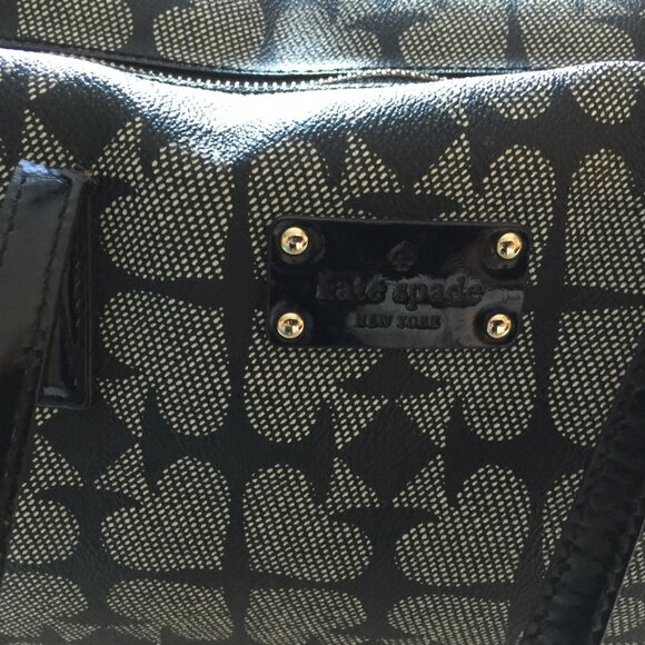 KATE SPADE KALEIGH PEBBLED ACE OF SPADES SATCHEL - Picture 2 of 5